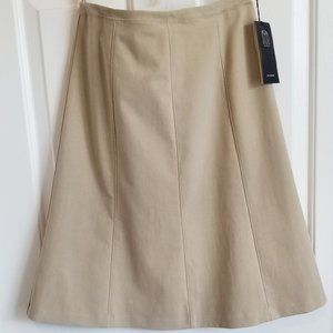 Piazza Sempione A-line tan skirt (Italian size 40)